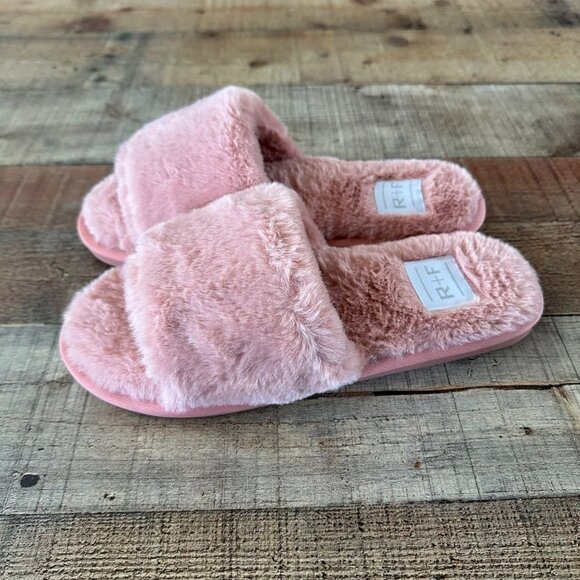 Rodan & Fields Women's Pink Soft Fuzzy Slippers - Picture 2 of 10